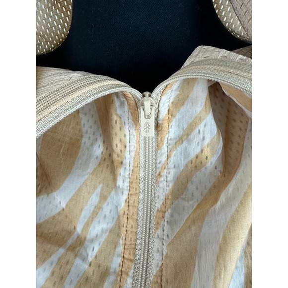 NWOT Free People Movement Tan Zebra Print half zip windbreaker XS - Picture 3 of 8